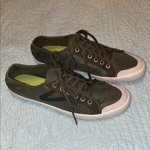 Tretorn Green Mesh Sneakers with Slip-On Heel